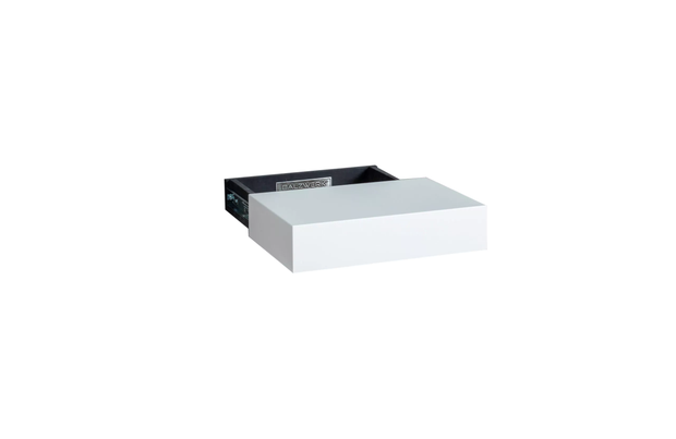 Slider white Wall shelf with integrated secret compartment