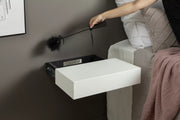 Slider white Wall shelf with integrated secret compartment