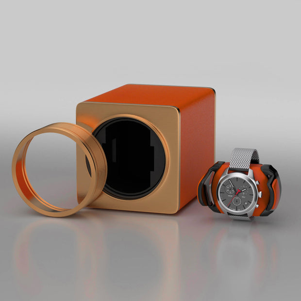 Travel Single Watch Winder Stackable Vegan Leather with Quiet Japanese Motor⌚✨